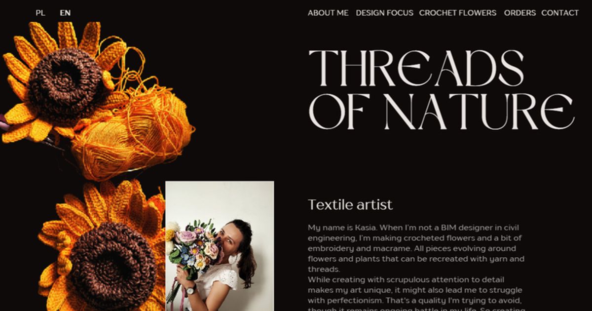 Threads Nature threads of nature: textile artist